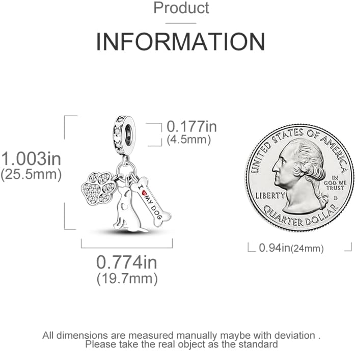 CYCUFF Store 925 Sterling Silver Charms Suitable for Charm Necklaces, Bracelet Pendants Beads Jewellery Gift for Women Family Friends - Image 3